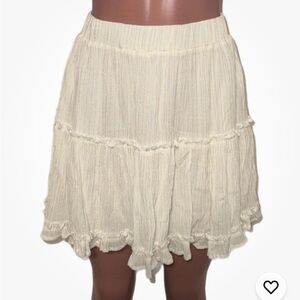 Elegant Cream Tiered Skirt